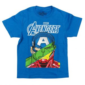 Polo manga corta azul Avengers