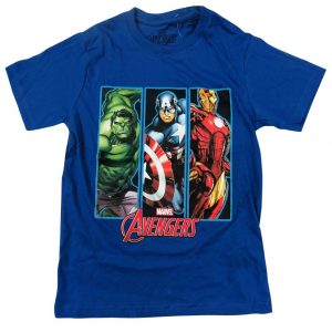 Polo manga corta azul Avengers