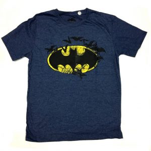 Polo manga corta azul Batman patrón