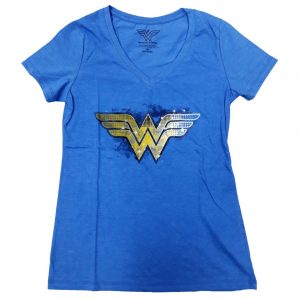 Polo manga corta celeste Wonder Woman