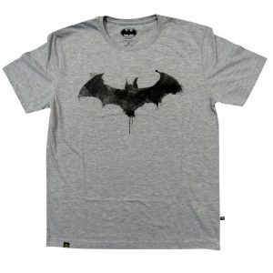 Polo manga corta gris Batman grunge