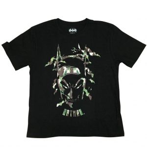 Polo manga corta negro Batman camuflado