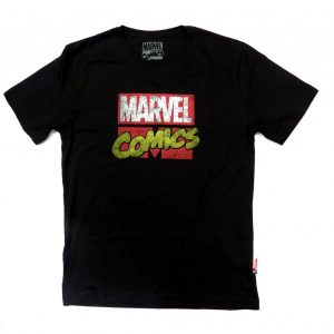 Polo manga corta negro Marvel Comics